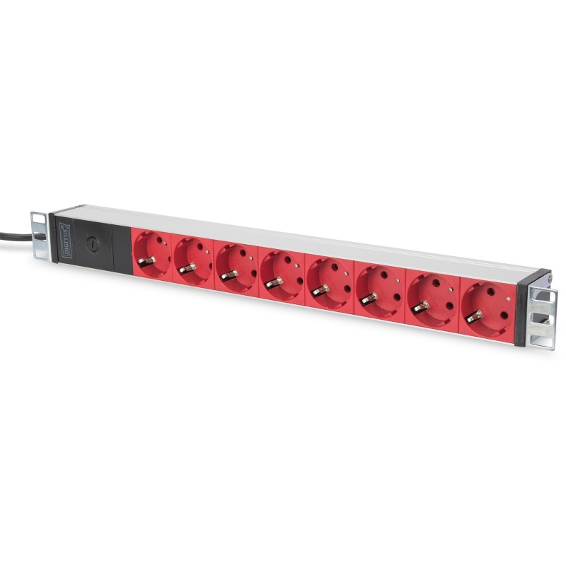 Buy DIGITUS 8-Outlet Aluminium Power Strip with 2 m Cable - IEC C14, Type F Schu... in Cyprus, Nicosia, Limassol, Larnaka, Pafos