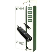 USB-C Hub 3-Port Inter-Tech Argus IT-410 - Black, Aluminium — Buy in Cyprus with Fast Delivery
