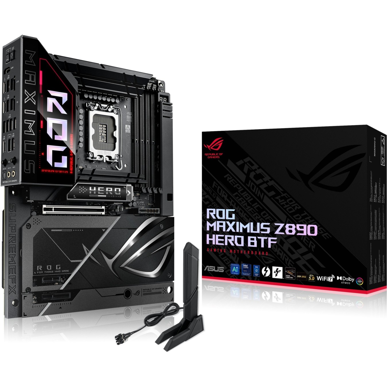 MB ASUS ROG MAXIMUS Z890 HERO BTF - ROG MAXIMUS Z890 HERO BTF - Black, DDR5, 256 GB total, 4 DIMM, ATX