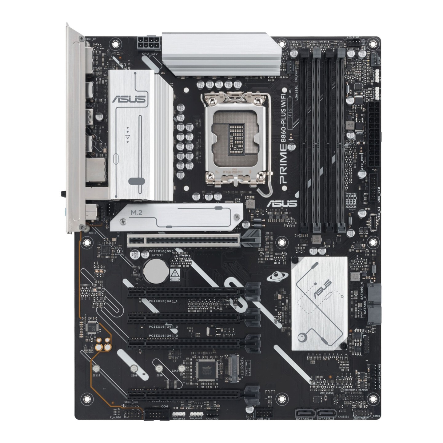 ASUS PRIME B860-PLUS WIFI - LGA1851 ATX Motherboard - DDR5 (4x DIMM, 256GB), Wi‑Fi 6E, 2.5Gb LAN, BT5.3, PCIe 5.0, 2x M.2