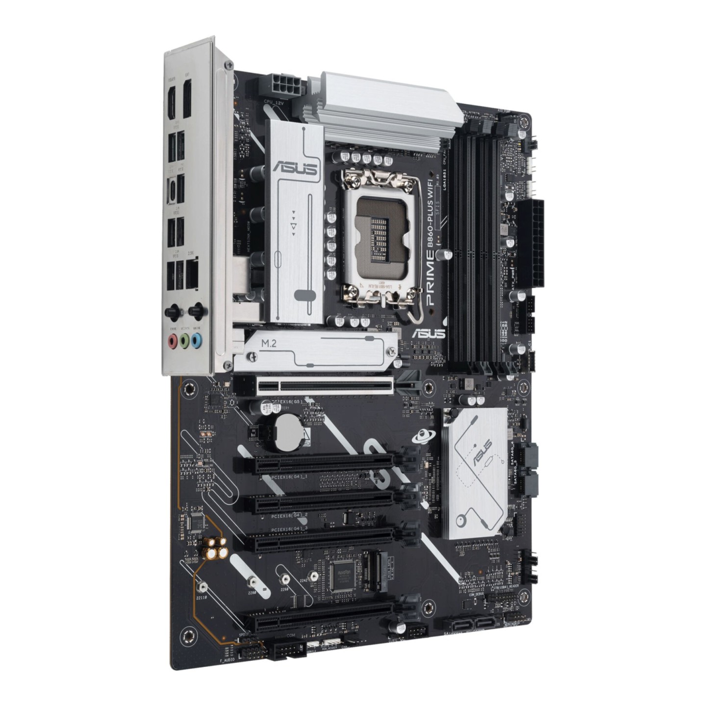 ASUS PRIME B860-PLUS WIFI - LGA1851 ATX Motherboard - DDR5 (4x DIMM, 256GB), Wi‑Fi 6E, 2.5Gb LAN, BT5.3, PCIe 5.0, 2x M.2