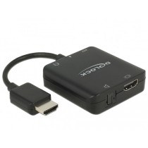 DELOCK HDMI Audio Extractor 4K 60 Hz kompakt - 63276 - Black — Buy in Cyprus with Fast Delivery