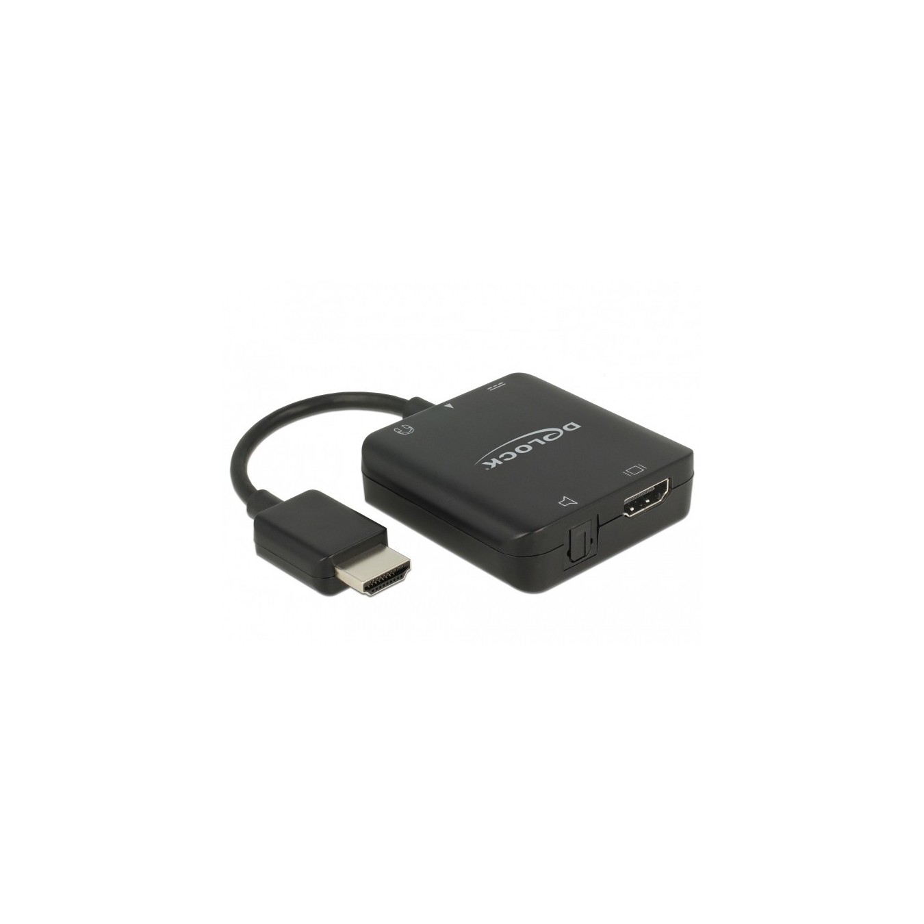DELOCK HDMI Audio Extractor 4K 60 Hz kompakt - 63276 - Black — Buy in Cyprus with Fast Delivery