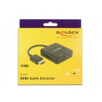 DELOCK HDMI Audio Extractor 4K 60 Hz kompakt - 63276 - Black — Buy in Cyprus with Fast Delivery
