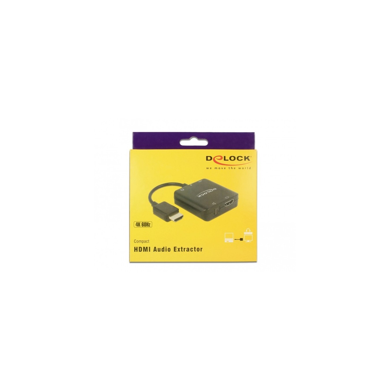 DELOCK HDMI Audio Extractor 4K 60 Hz kompakt - 63276 - Black — Buy in Cyprus with Fast Delivery