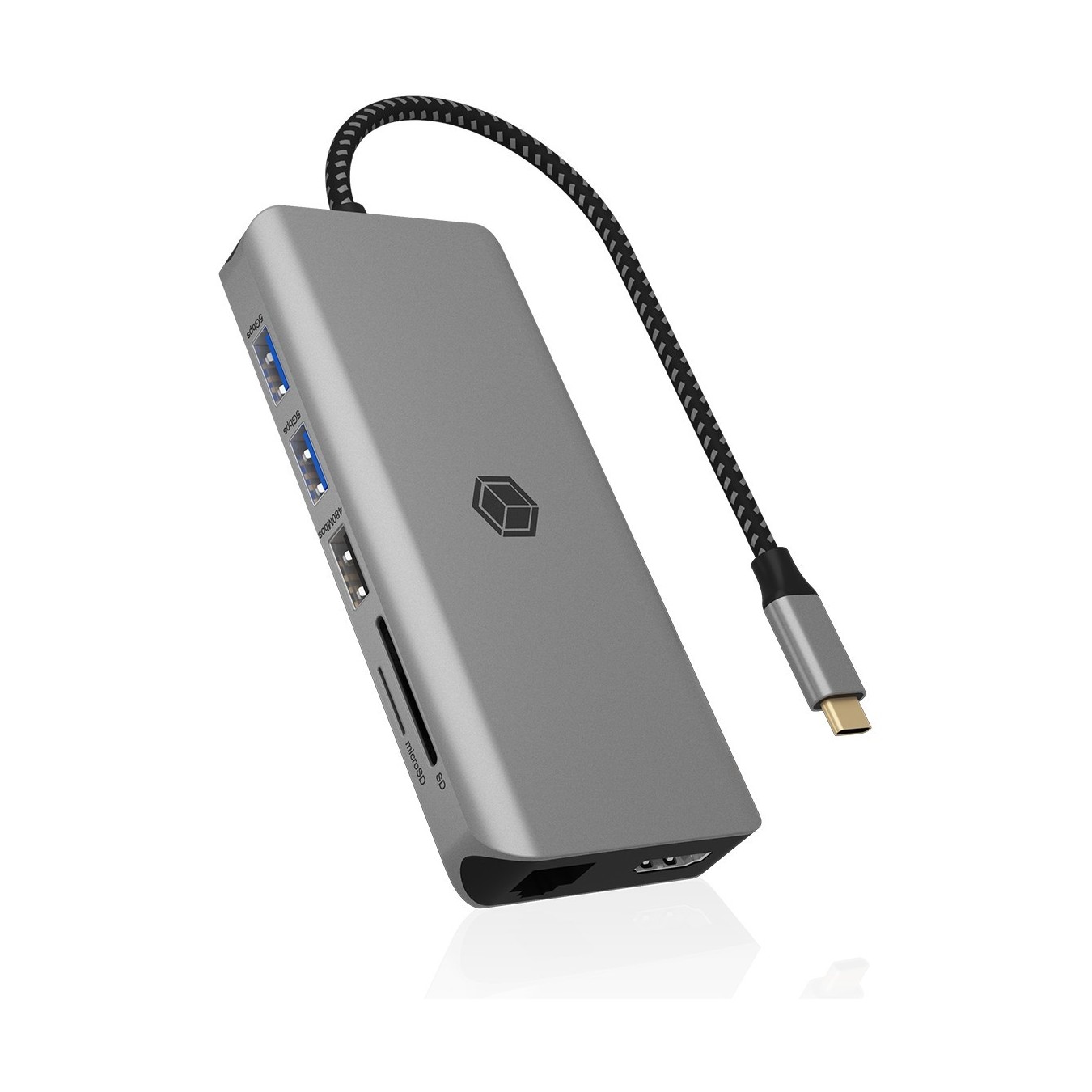 ICY BOX IB-DK4061-CPD USB-C 12-in-1 100W PD Dock - 2x HDMI 8K, GbE, Cards — Armenius Store Cyprus