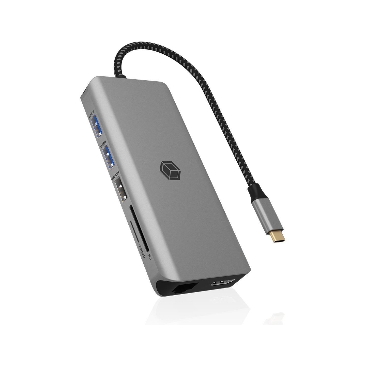 ICY BOX IB-DK4061-CPD USB-C 12-in-1 PD 100W DockingStation - IB-DK4061-CPD - Grey — Buy in Cyprus with Fast Delivery