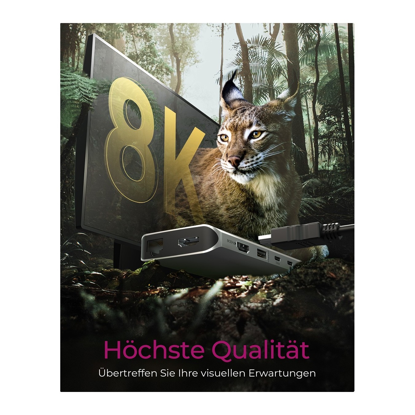 ICY BOX IB-DK4061-CPD USB-C 12-in-1 100W PD Dock - 2x HDMI 8K, GbE, Cards — Armenius Store Cyprus