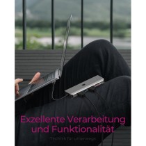 ICY BOX IB-DK4061-CPD USB-C 12-in-1 100W PD Dock - 2x HDMI 8K, GbE, Cards — Armenius Store Cyprus