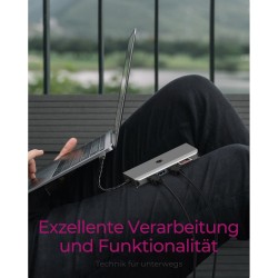 ICY BOX IB-DK4061-CPD USB-C 12-in-1 PD 100W DockingStation - IB-DK4061-CPD - Grey — Buy in Cyprus with Fast Delivery