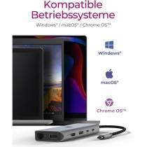ICY BOX IB-DK4061-CPD USB-C 12-in-1 100W PD Dock - 2x HDMI 8K, GbE, Cards — Armenius Store Cyprus