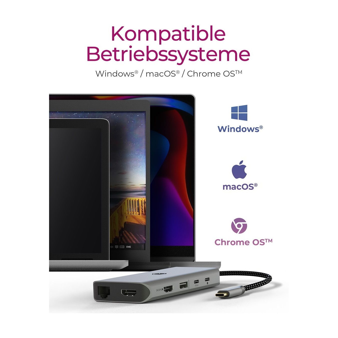 ICY BOX IB-DK4061-CPD USB-C 12-in-1 100W PD Dock - 2x HDMI 8K, GbE, Cards — Armenius Store Cyprus
