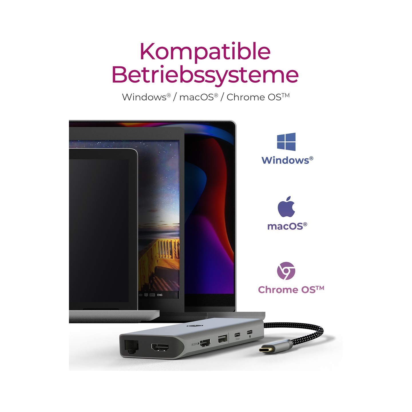 ICY BOX IB-DK4061-CPD USB-C 12-in-1 PD 100W DockingStation - IB-DK4061-CPD - Grey — Buy in Cyprus with Fast Delivery