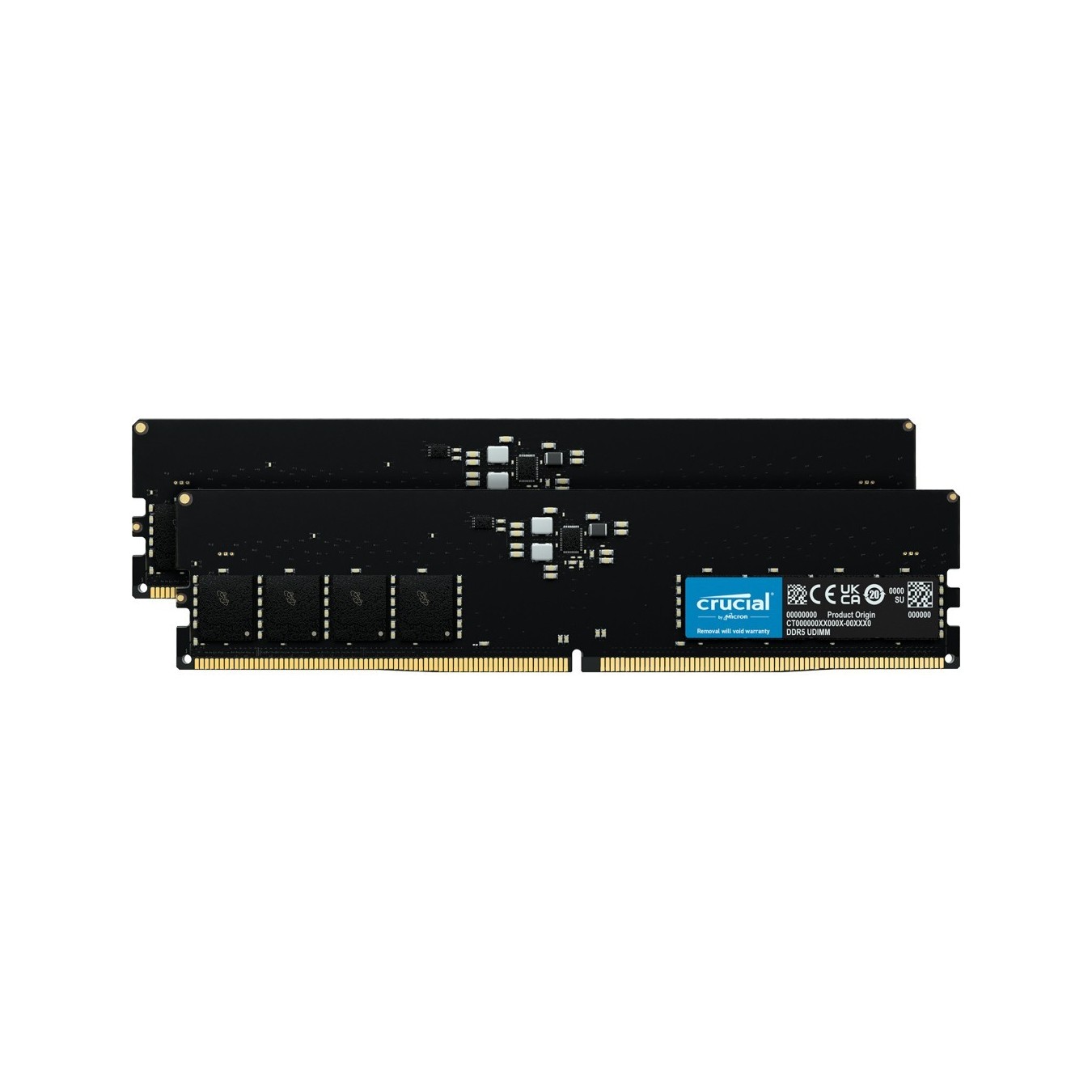 Crucial 5600 Kit 64GB 2x32GB UDIMM CL46 (16Gbit) - CT2K32G56C46U5 - DDR5-5600 CL46 2x32GB UDIMM