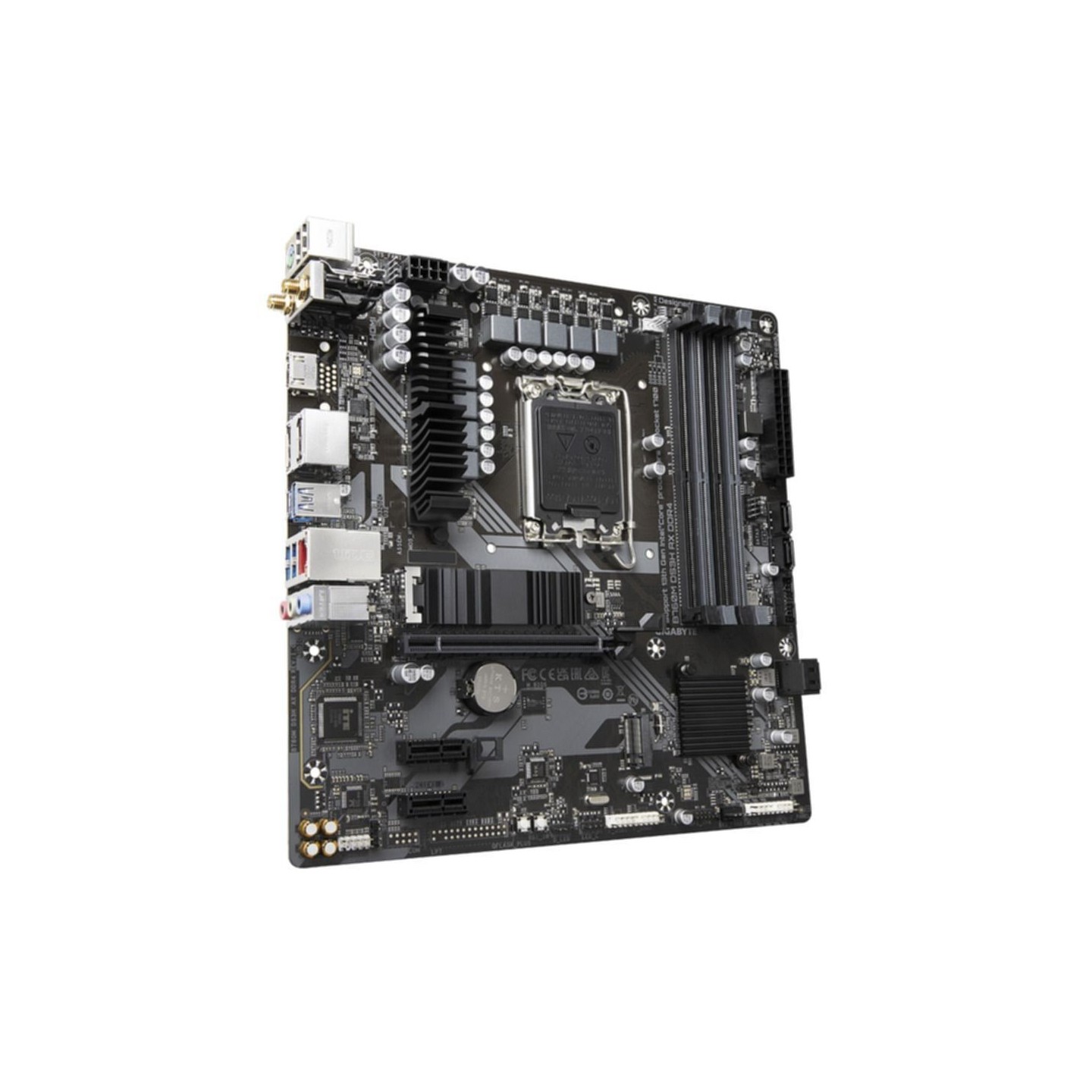GIGABYTE B760M DS3H AX DDR4 - LGA1700 Micro-ATX Motherboard, Intel B760, 4x DDR4 (128GB Max), Wi-Fi 6E, 2.5GbE, USB-C