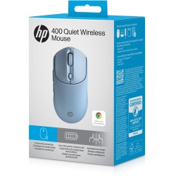 Buy HP 400 Quiet Blue Wireless Mouse EURO (P) - Characteristics (Blue) in Cyprus, Nicosia, Limassol, Larnaka, Pafos