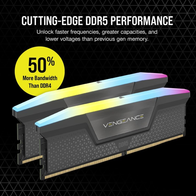 Buy CORSAIR VENGEANCE RGB B DDR5 64GB (2x32GB) PC5200 CL40 in Cyprus, Nicosia, Limassol, Larnaka, Pafos