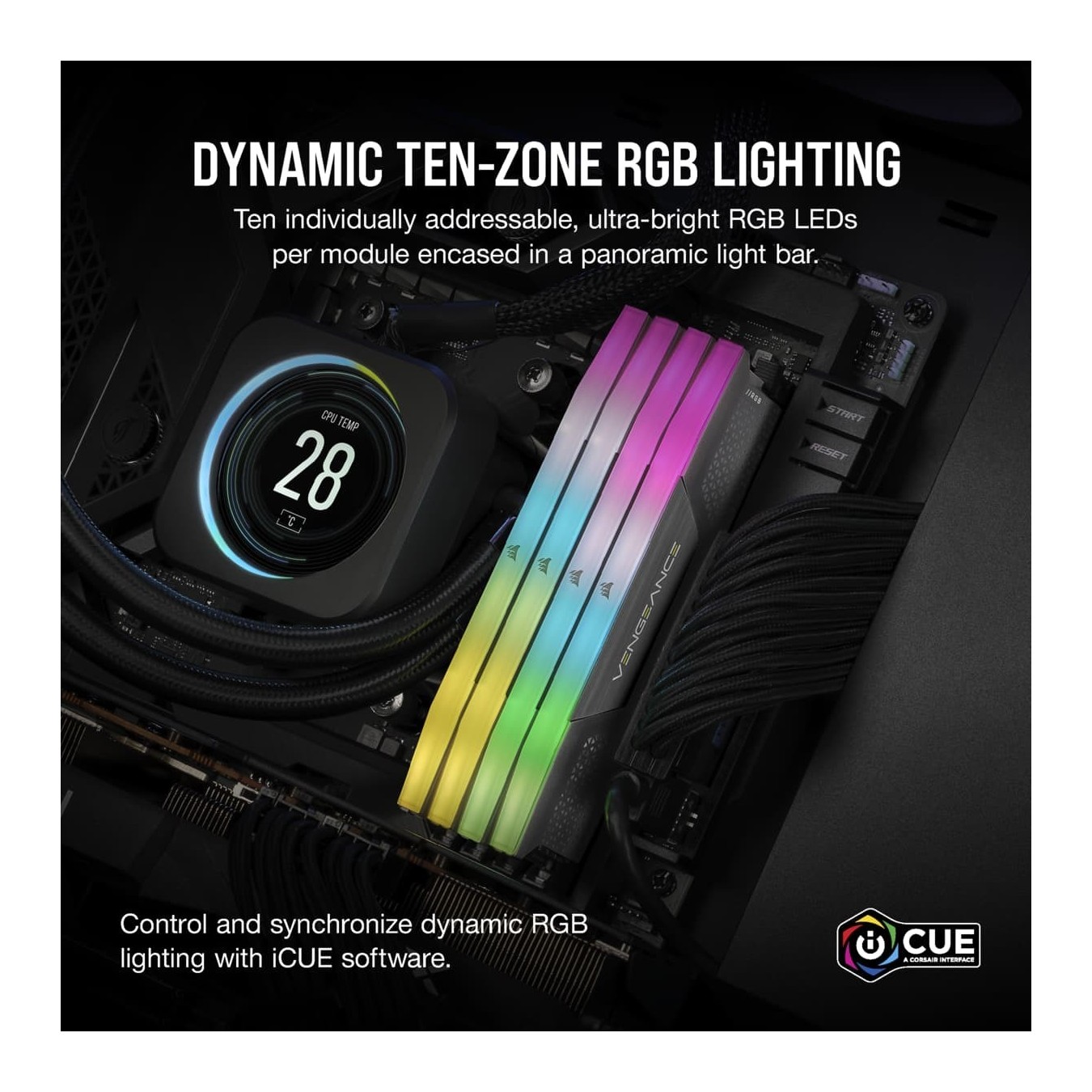 CORSAIR VENGEANCE RGB B DDR5 64GB (2x32GB) PC5200 CL40 — Buy in Cyprus with Fast Delivery