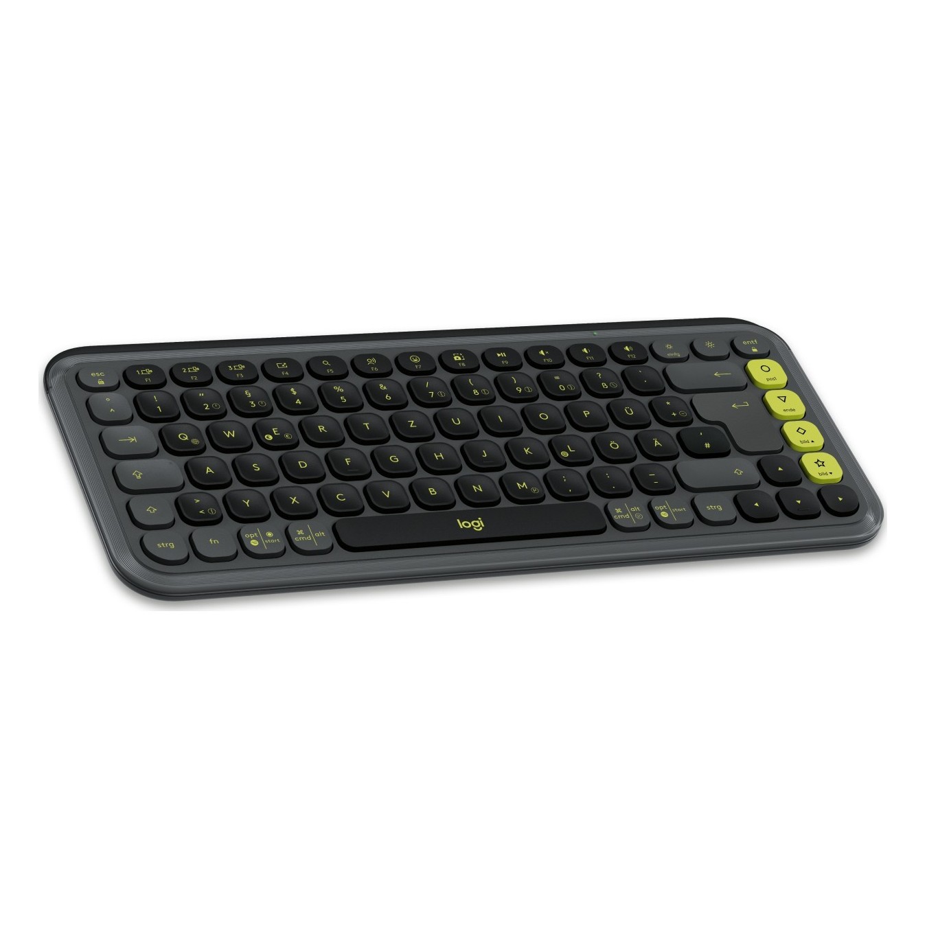 POP ICON COMBO MOUSE AND KB - Graphite Bluetooth Mini Keyboard with Scissor Switch, German QWERTZ, Mouse Included