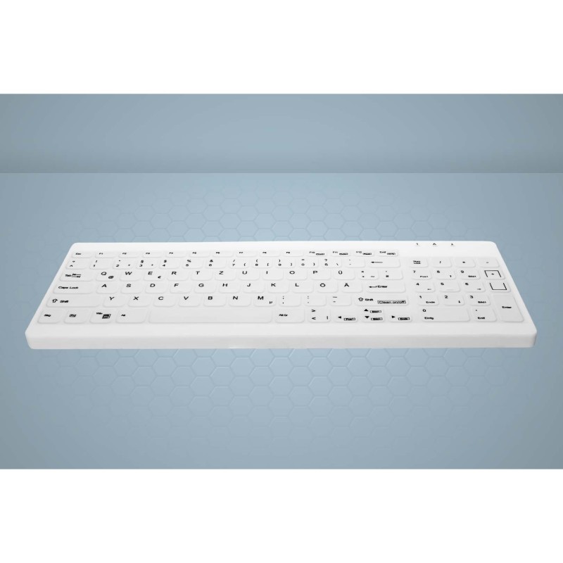 Buy CHERRY AKTIVE KEY Hygiene Compact Ultraflat Keyboard with Nu - AK-C7012 - Wh... in Cyprus, Nicosia, Limassol, Larnaka, Pafos