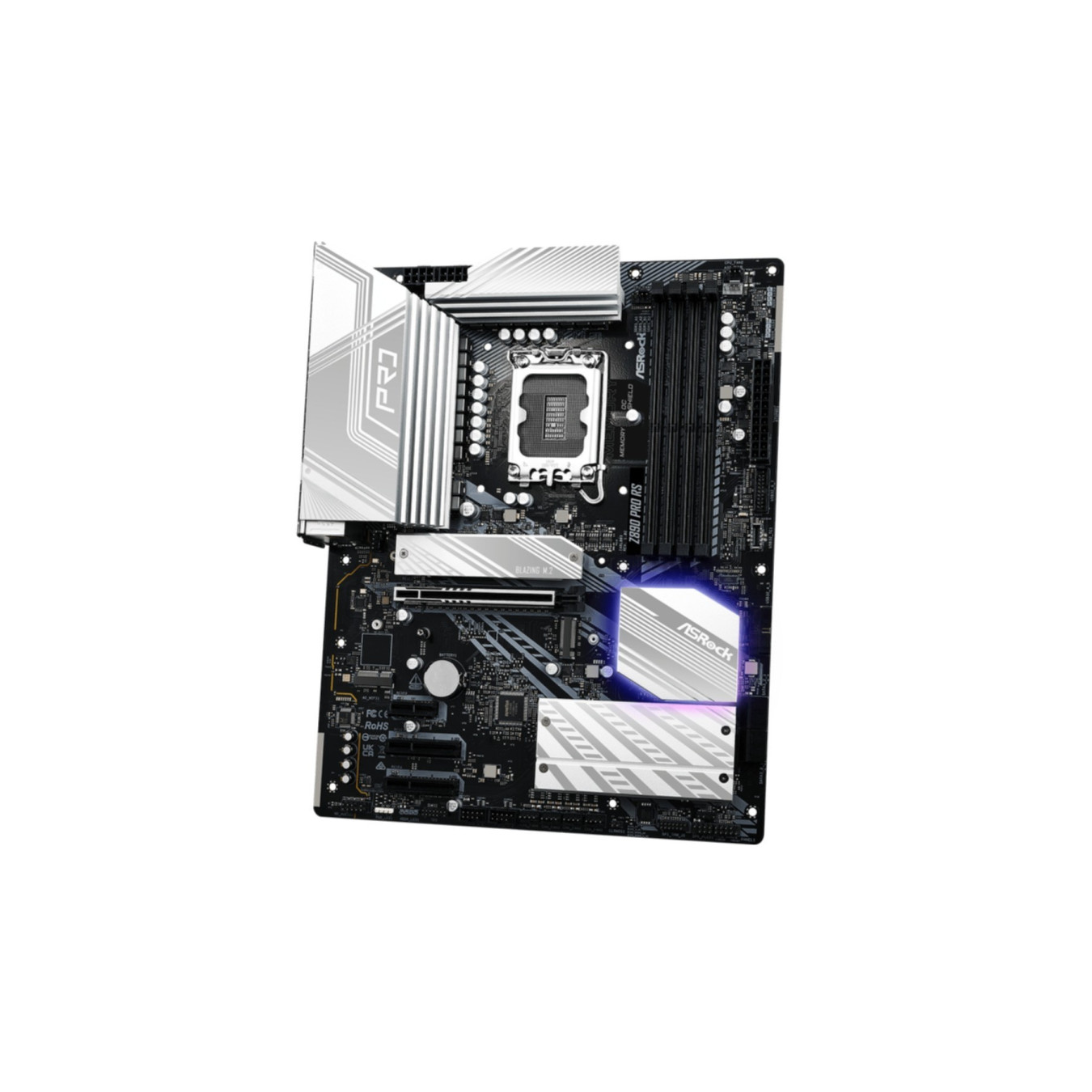 ASRock Z890 Pro RS - LGA1851 ATX Motherboard - Intel Z890, DDR5, 4x DIMM, 256GB Max, PCIe 5.0