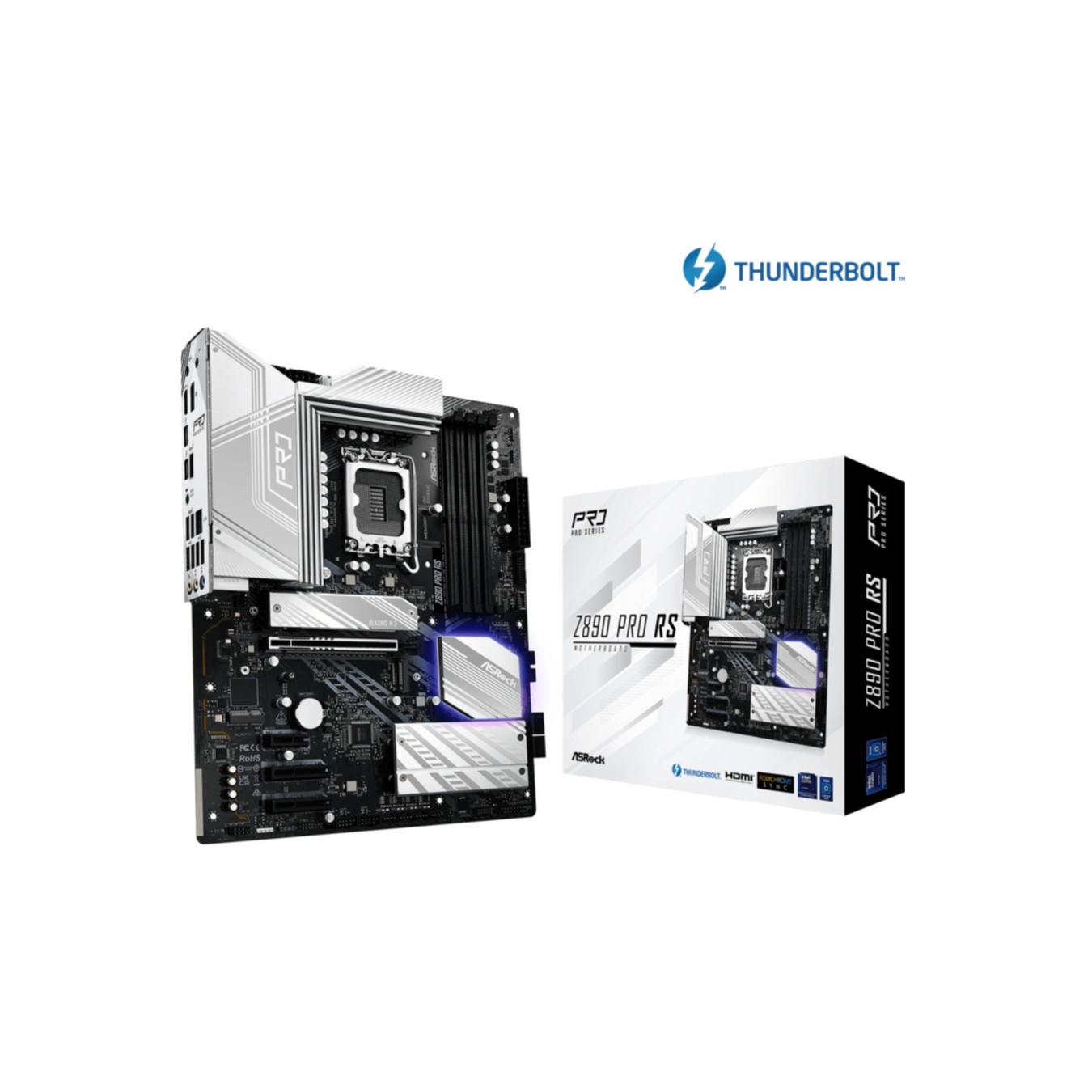 ASRock Z890 Pro RS - LGA1851 ATX Motherboard - Intel Z890, DDR5, 4x DIMM, 256GB Max, PCIe 5.0
