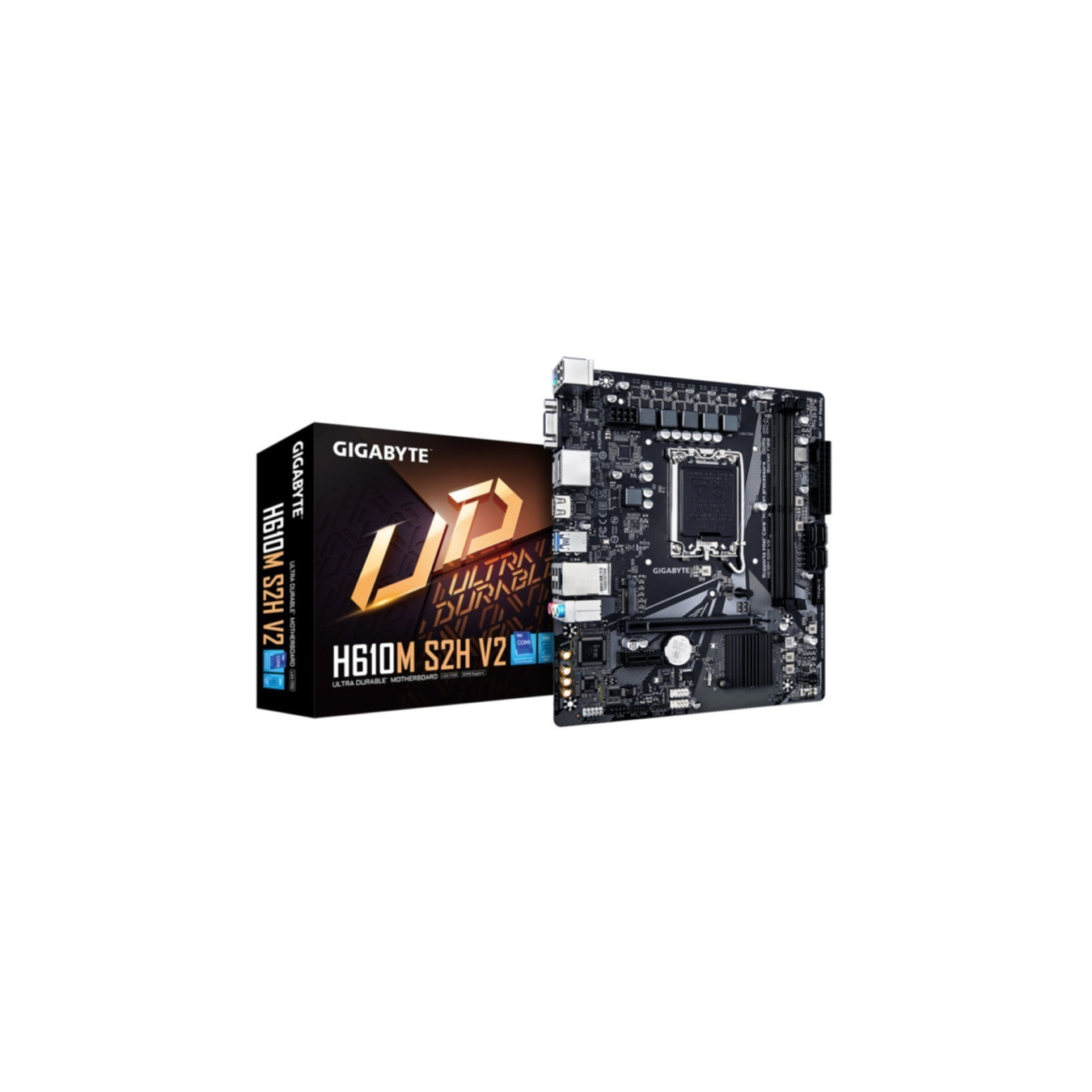 GIGABYTE GA-H610M S2H V2 - LGA1700 Micro-ATX Motherboard, Intel H610, DDR5, Up to 96GB — Buy in Cyprus with Fast Delivery