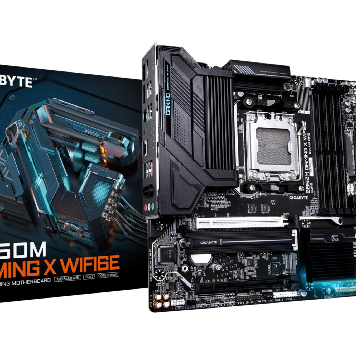 Gigabyte GA-B850M GAMING X WF6E - AM5 Micro-ATX Motherboard, DDR5, 4x DIMM 256GB, Wi-Fi 6E, 2.5Gb LAN, HDMI 2.1