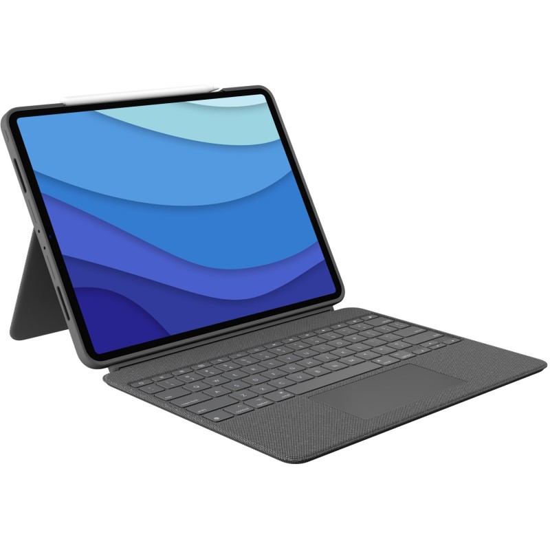 Buy Logitech Combo Touch - 5.G - Oxford Grey, iPad Pro 12.9in Keyboard Case with... in Cyprus, Nicosia, Limassol, Larnaka, Pafos