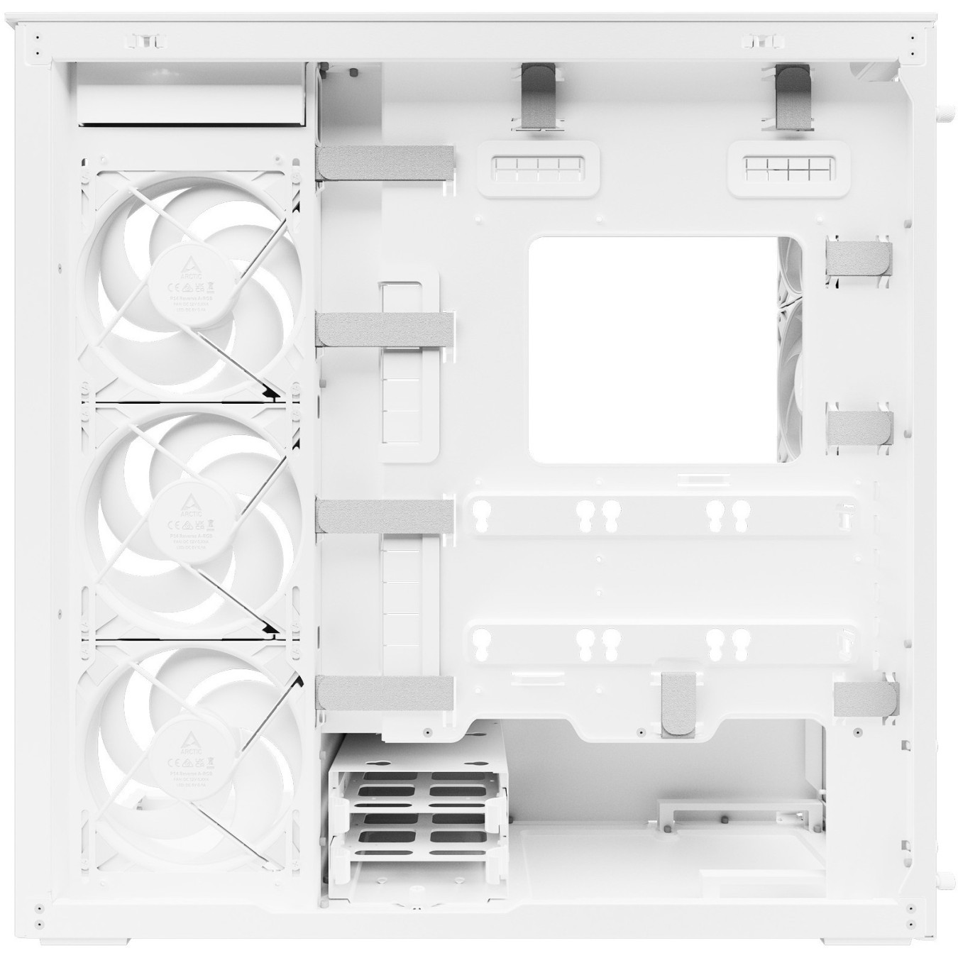 Arctic Xtender (White) Transparent window - Mid Tower PC Case with GPU Vertical Mount — Buy in Cyprus with Fast Delivery
