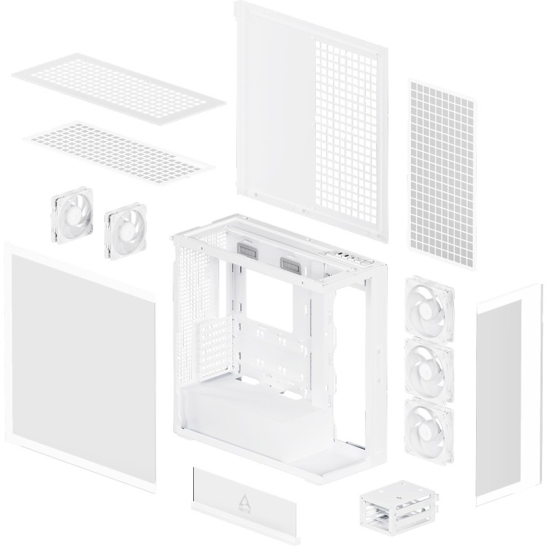 Buy Arctic Xtender (White) Transparent window - Mid Tower PC Case with GPU Verti... in Cyprus, Nicosia, Limassol, Larnaka, Pafos