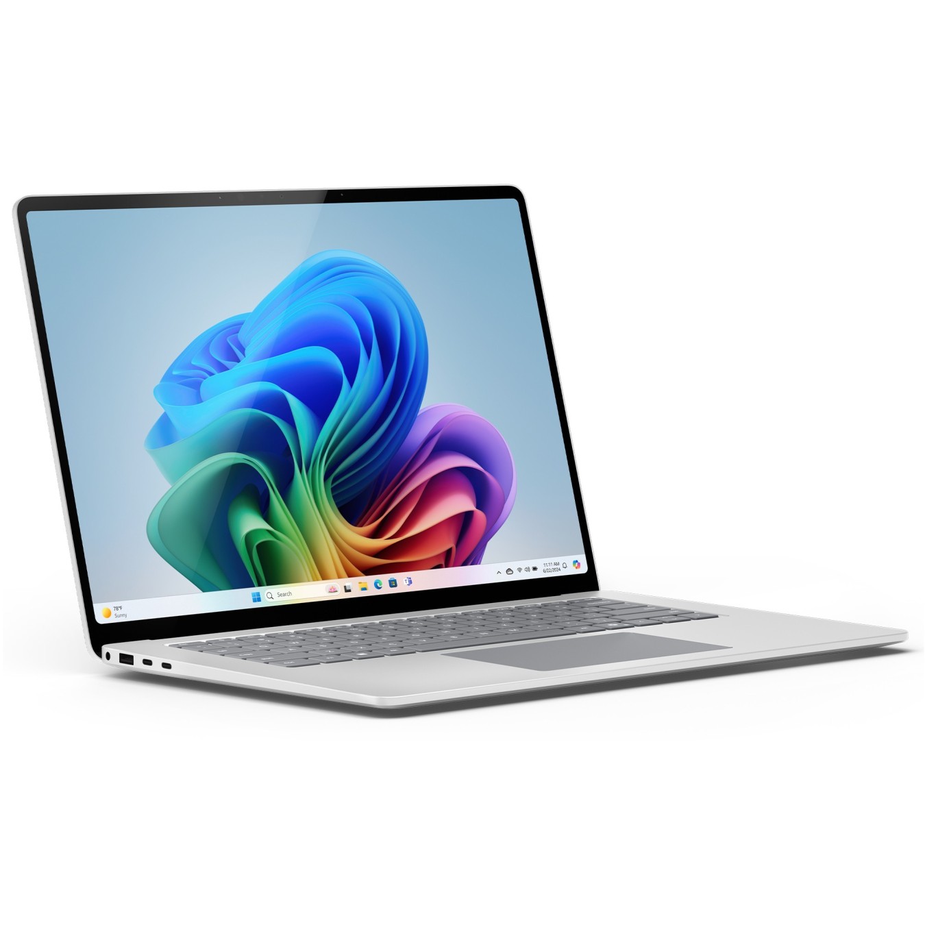 Microsoft Surface Laptop 7Gen Copilot+ PC C12 - Platinum, 16GB LPDDR5X, 256GB SSD, Snapdragon X Elite, 3.4 GHz, Windows 11 Pro