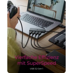 ICY BOX IB-HUB1424-C3 USB 3.2 Gen1 4-Port Hub USB-C/A — Armenius Store Cyprus