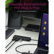 ICY BOX IB-HUB1424-C3 USB-C/A Hub 4x USB 3.2 Gen1 (Boxed) — Buy in Cyprus with Fast Delivery