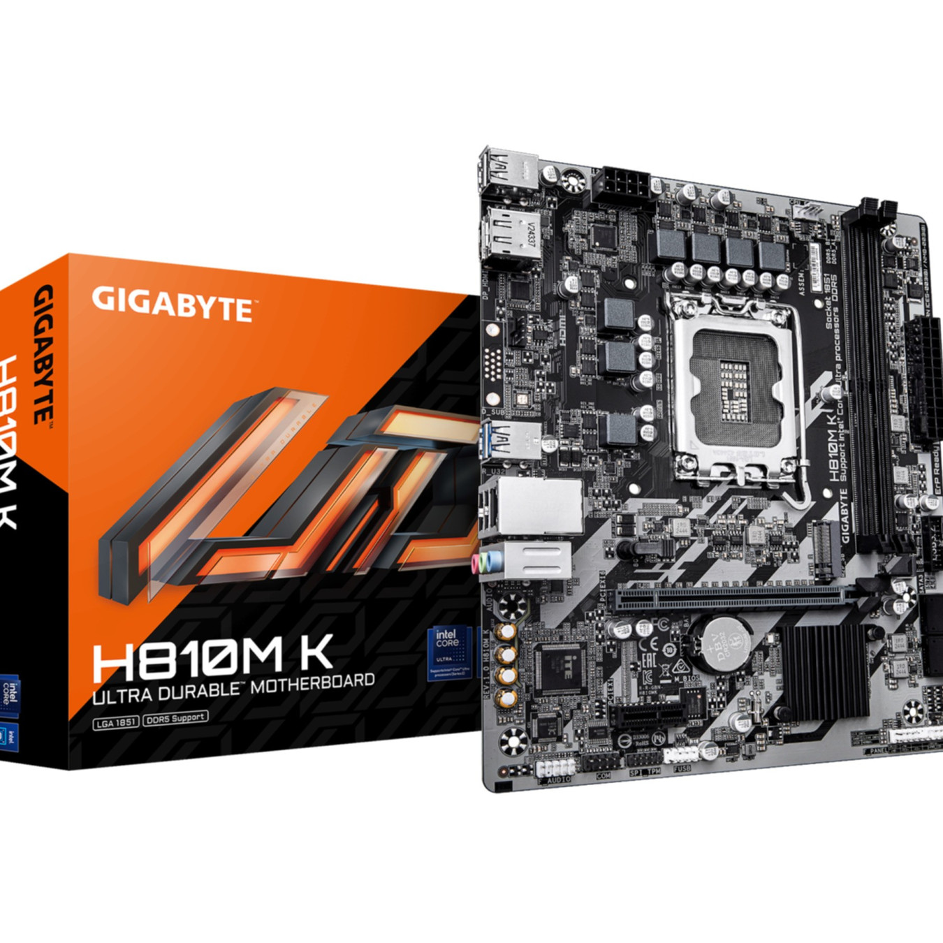 Gigabyte GA-H810M K - LGA1851 Micro-ATX Motherboard - DDR5, 2x DIMM, Up to 128GB, PCIe 4.0 — Buy in Cyprus with Fast Delivery