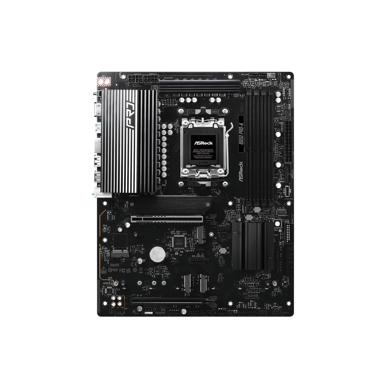 ASRock B850 Pro-A - AM5 ATX Motherboard - DDR5, 4x M.2, 256GB, PCIe 5.0, 2.5Gb LAN, HDMI 2.1 (Black)