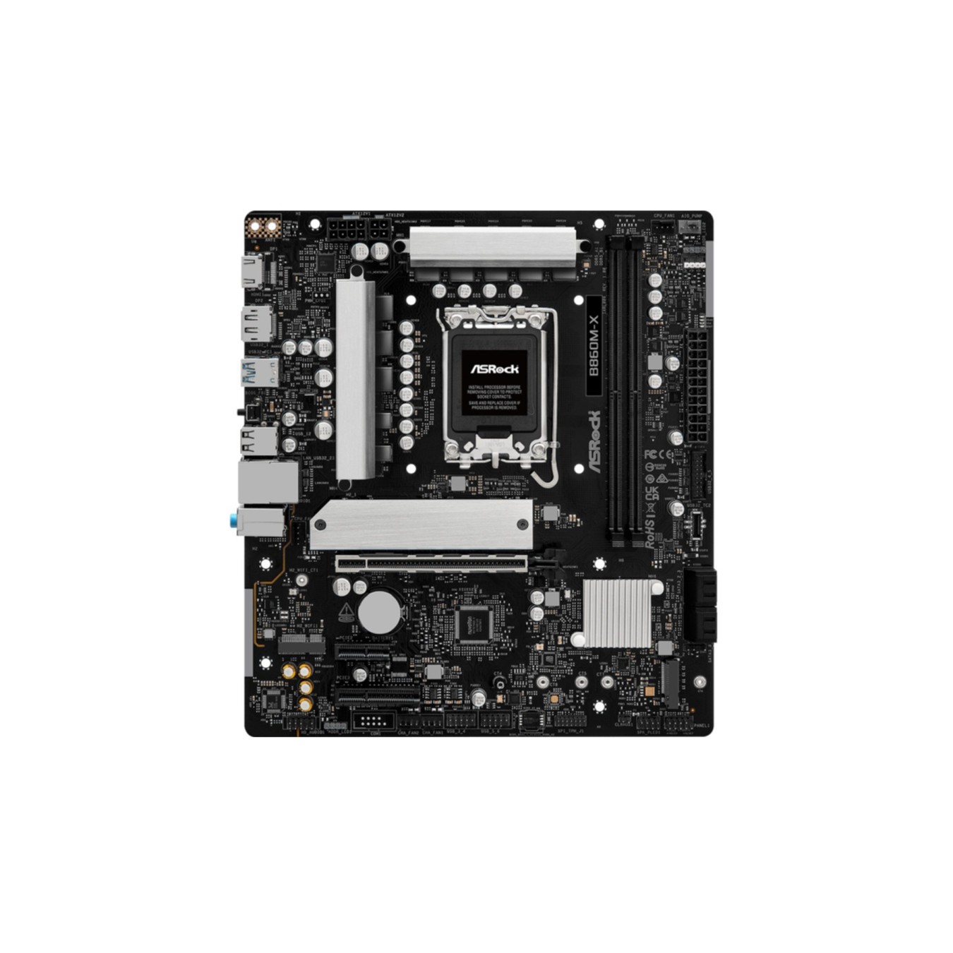 ASRock B860M-X - Micro-ATX DDR5 Motherboard - 6-Layer PCB, DDR5 XMP/EXPO Support — Buy in Cyprus with Fast Delivery