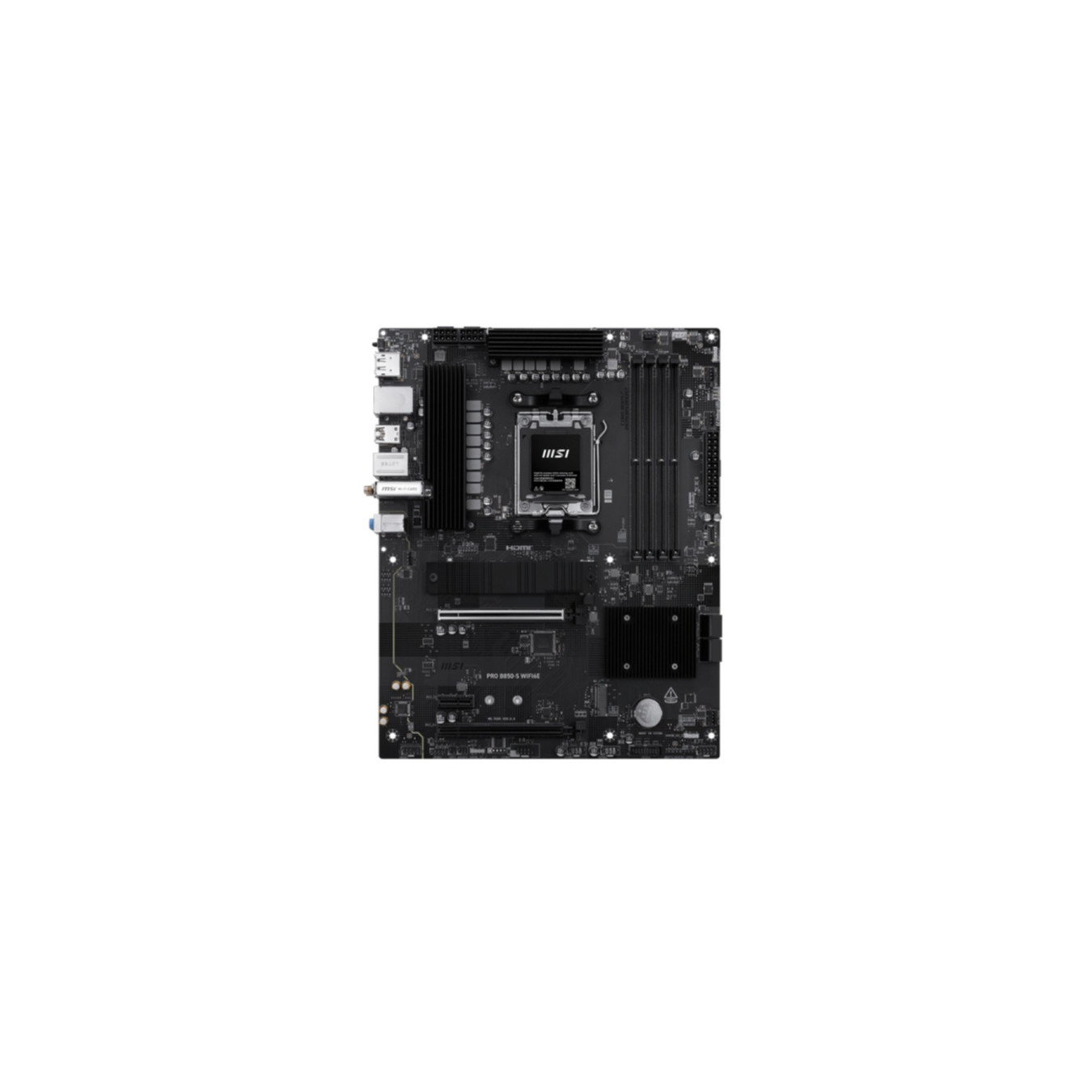 MSI PRO B850-S WIFI6E - AM5 ATX Motherboard, DDR5, 4x DIMM (up to 256GB), Wi-Fi 6E, RGB, Black