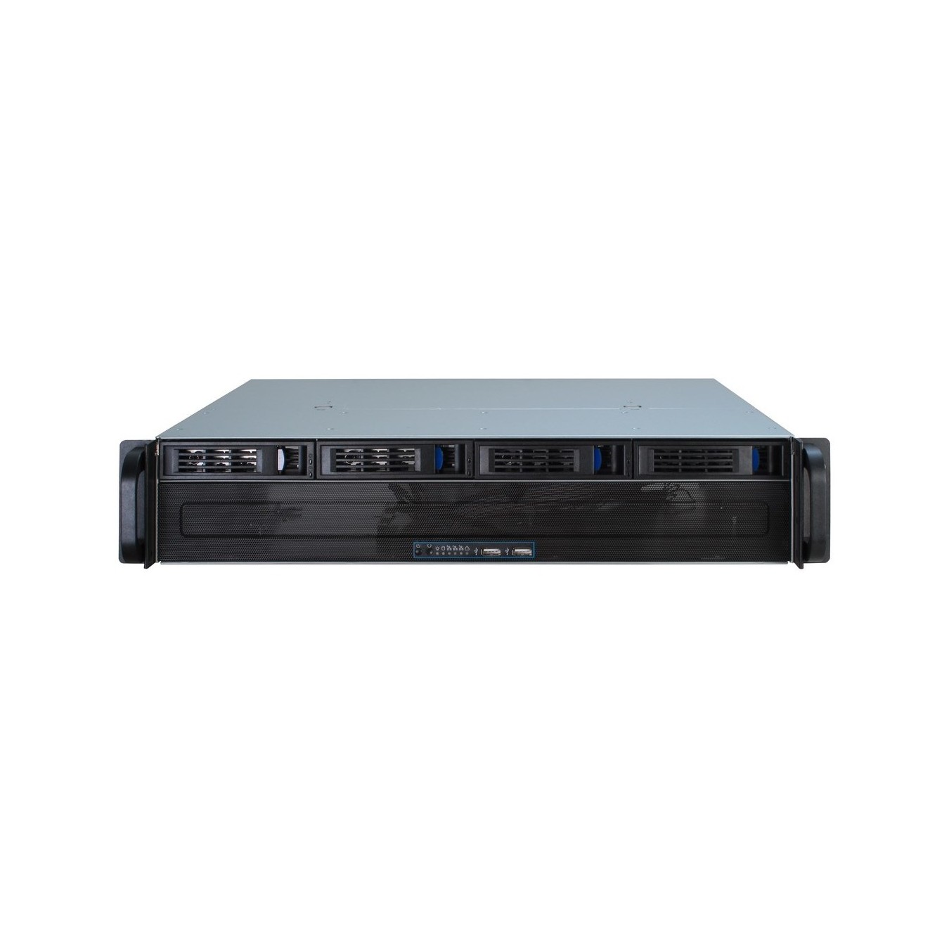 Inter-Tech IPC 2U-2404S - 2U Rackmount chassis - Black/Silver, Micro-ATX — Buy in Cyprus with Fast Delivery