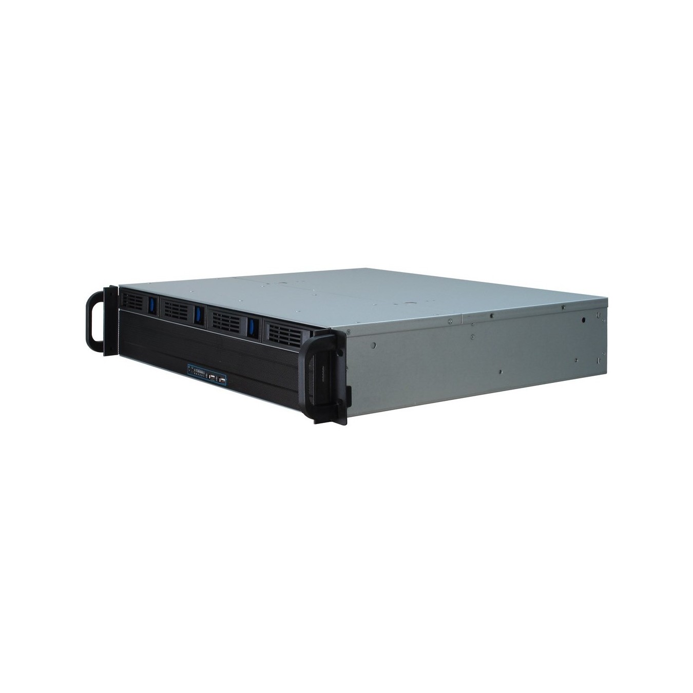 Inter-Tech IPC 2U-2404S - 2U Rackmount chassis - Black/Silver, Micro-ATX — Buy in Cyprus with Fast Delivery