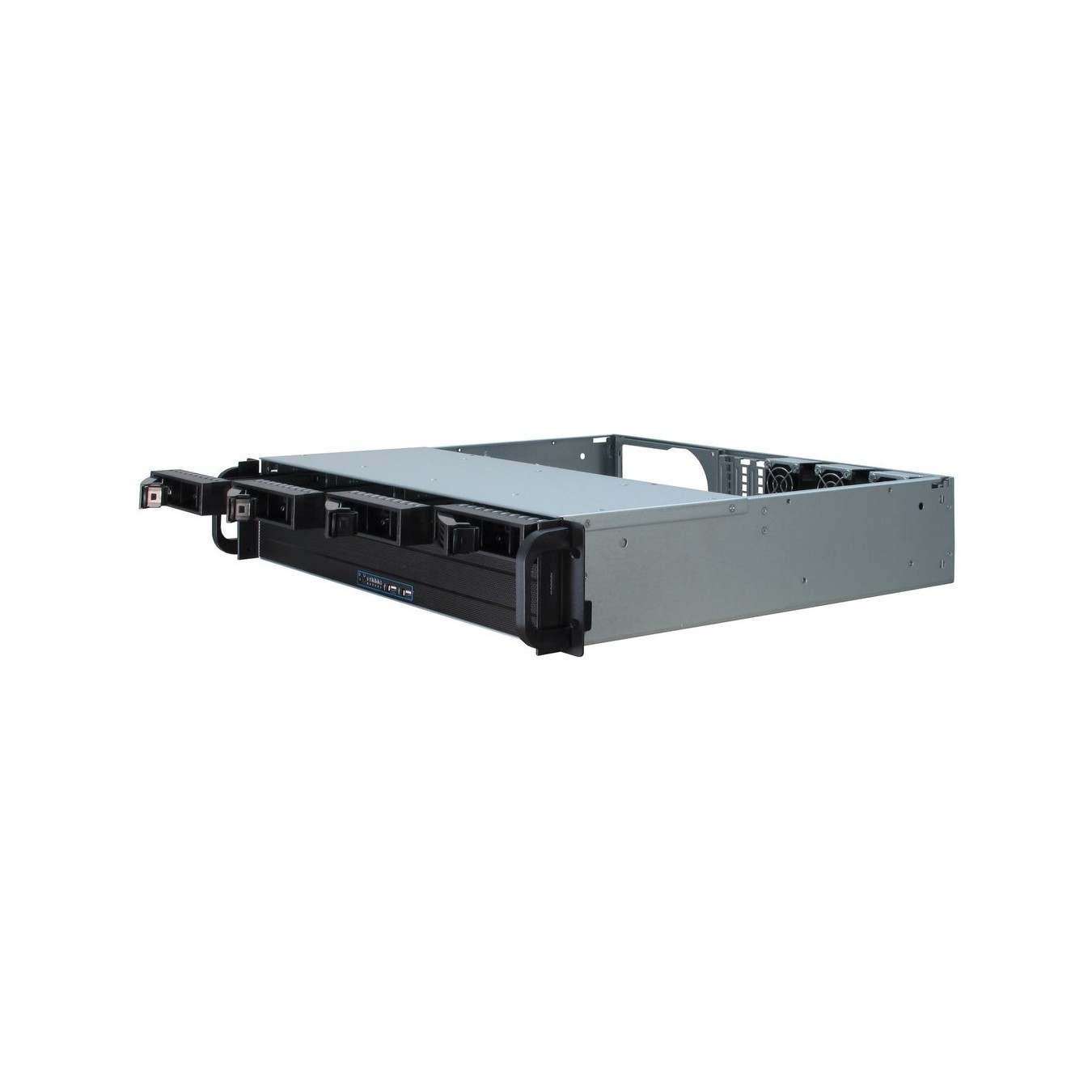 Inter-Tech IPC 2U-2404S - 2U Rackmount chassis - Black/Silver, Micro-ATX — Buy in Cyprus with Fast Delivery