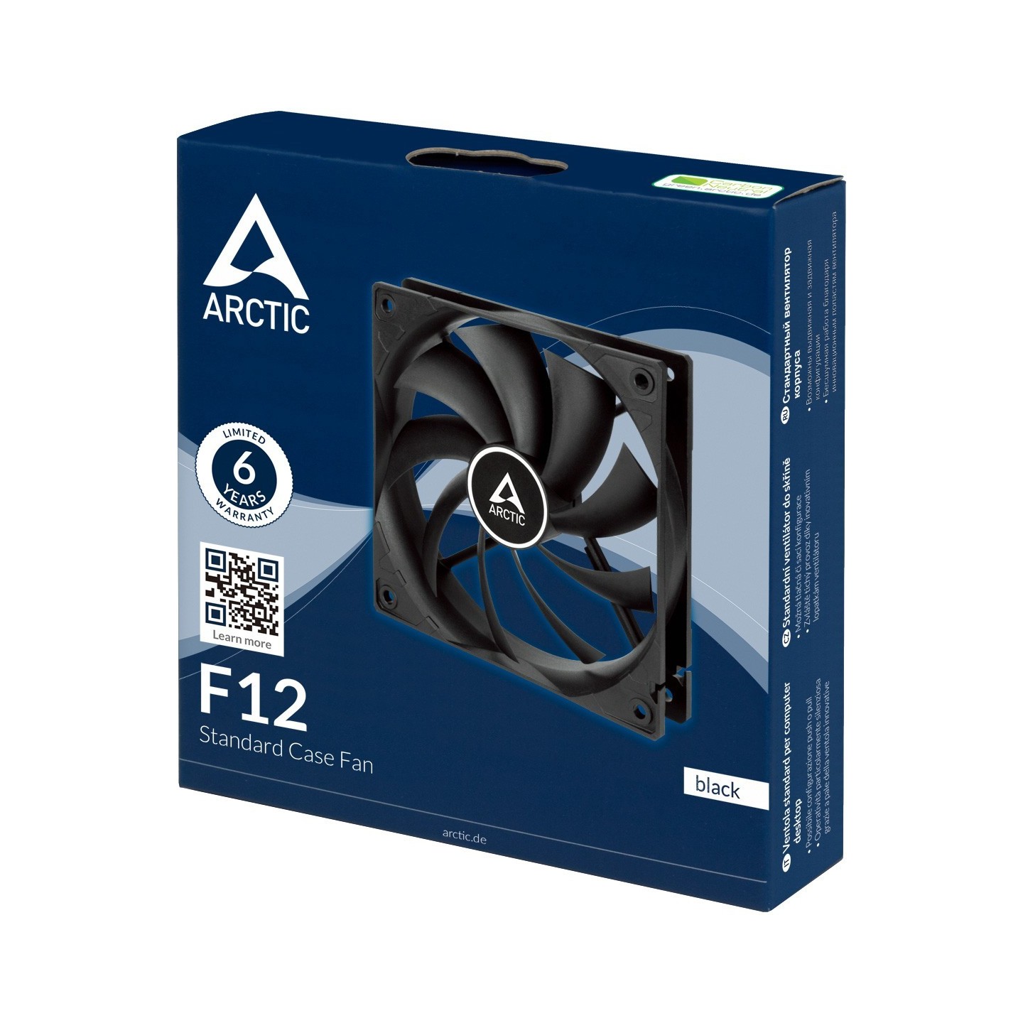 Arctic F12 PWM 120mm Case Fan - Black, 4-pin PWM, 25mm (Boxed) — Buy in Cyprus with Fast Delivery