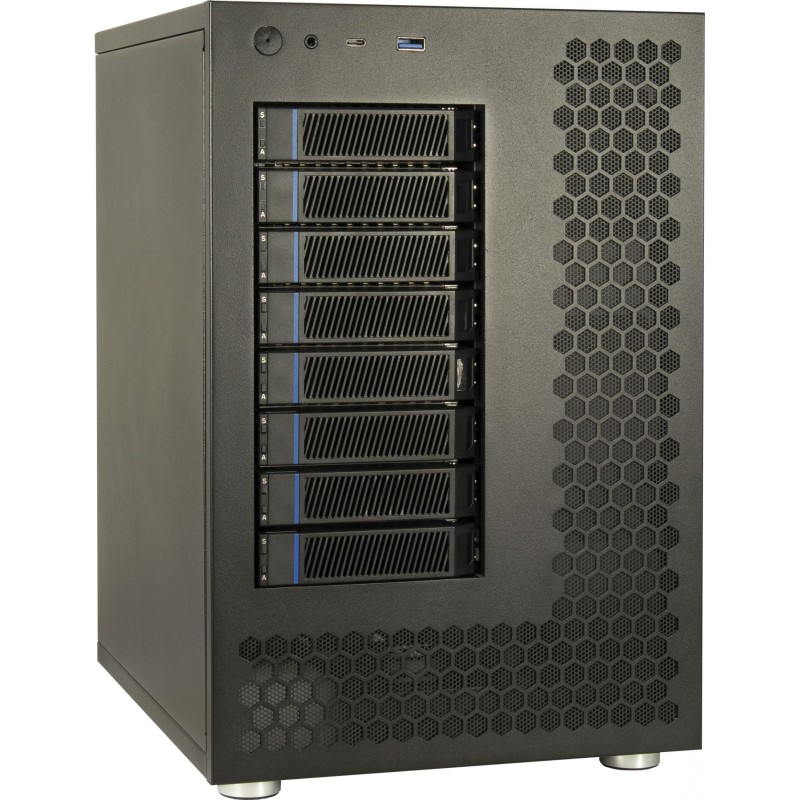 Buy Inter-Tech Case IPC NAS-8 - IPC NAS-8 - 8-bay desktop NAS chassis in Cyprus, Nicosia, Limassol, Larnaka, Pafos