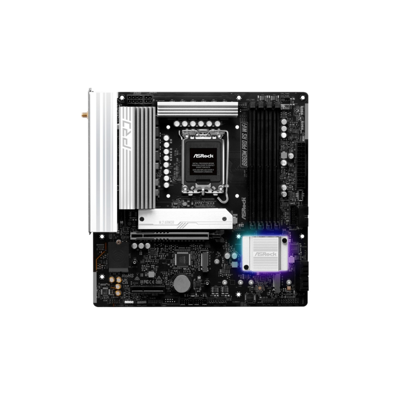 ASRock B860M Pro RS WiFi - B860M Pro RS - Micro-ATX, LGA1700, WiFi, 10+1+1 Power & Dr.MOS — Buy in Cyprus with Fast Delivery