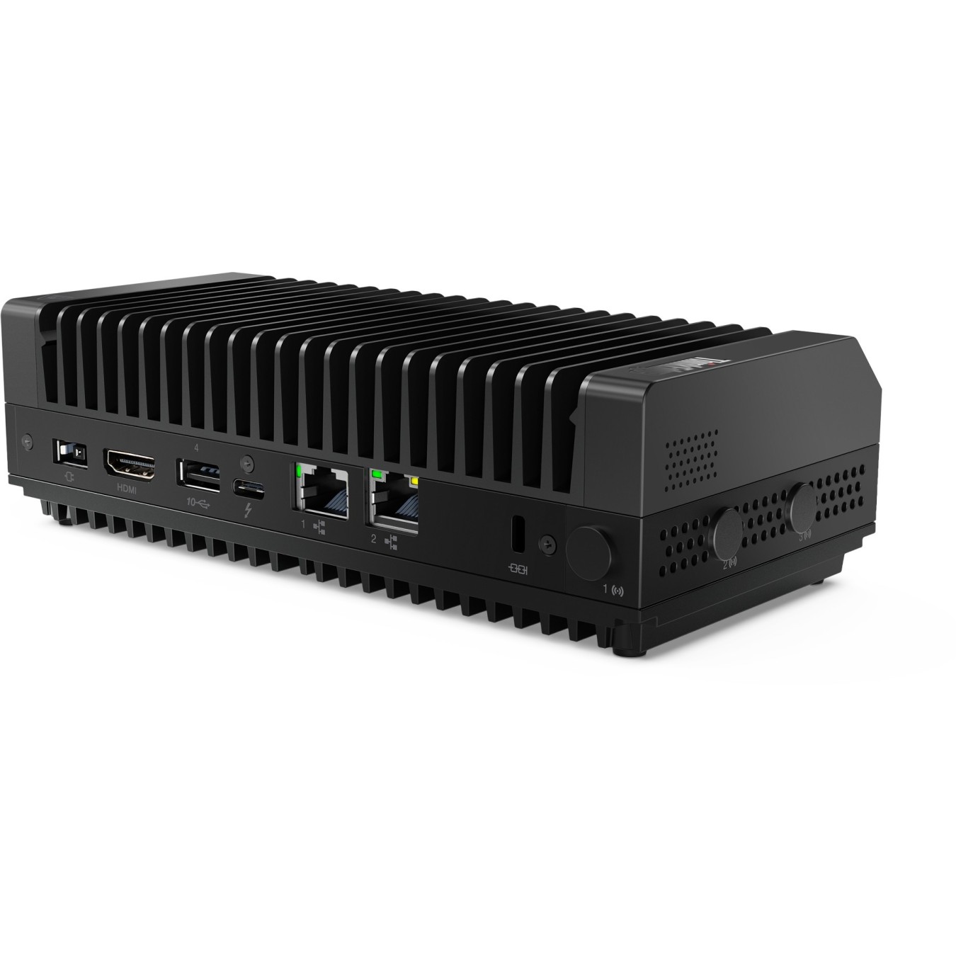 Lenovo ThinkEdge SE30 - SE30 - Black 8 GB DDR4 256 GB PCIe NVMe, 1.8 GHz Celeron6305E, Windows 11 IoT Enterprise, WLAN