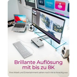 ICY BOX IB-DK2880-C41 USB4 10-in-1 Docking Station PD 100W 2x HDMI 8K | Buy Online — Armenius Store Cyprus