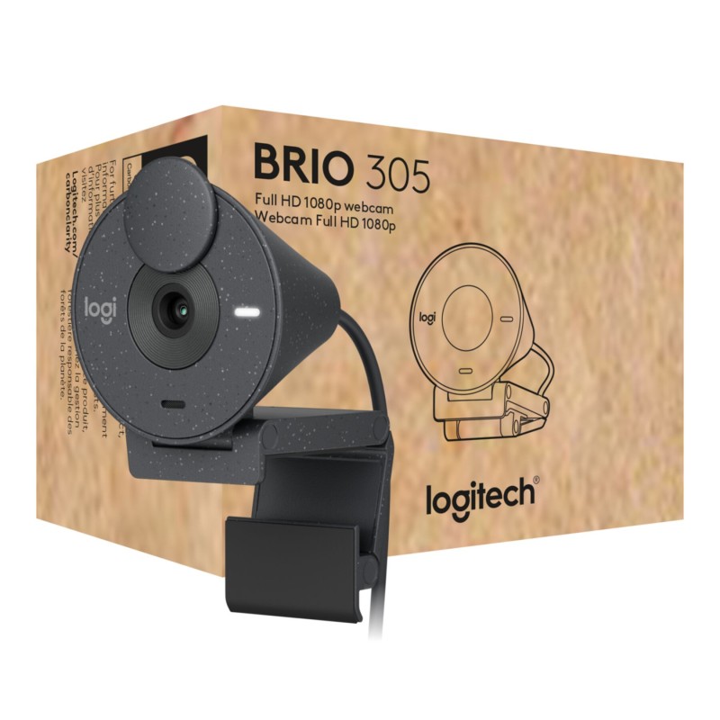 Logitech Brio 305 1080p Full HD USB-C Webcam with Privacy Shutter (Boxed) — Buy in Cyprus with Fast Delivery