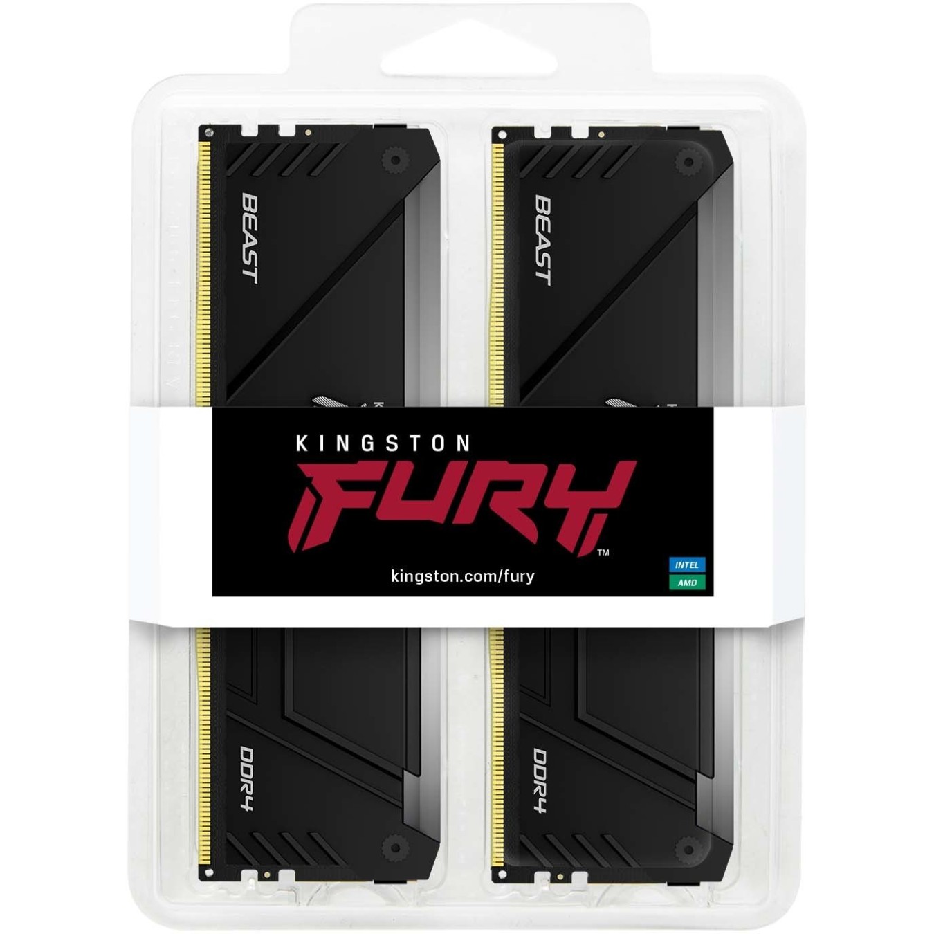 Kingston 32GB (2 x 16GB) DDR4 3600MT/s CL18 DIMM Kit, FURY Beast RGB, Heatsink — Buy in Cyprus with Fast Delivery