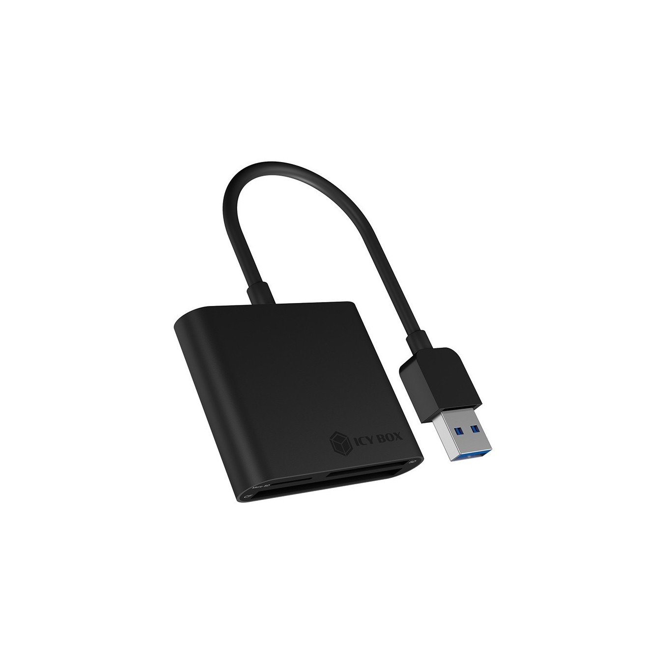 ICY BOX IB-CR301-U3 USB 3.0 SD MicroSD CF Kartenleser - IB-CR301-U3 - Black, 3-slot, 2 GB max