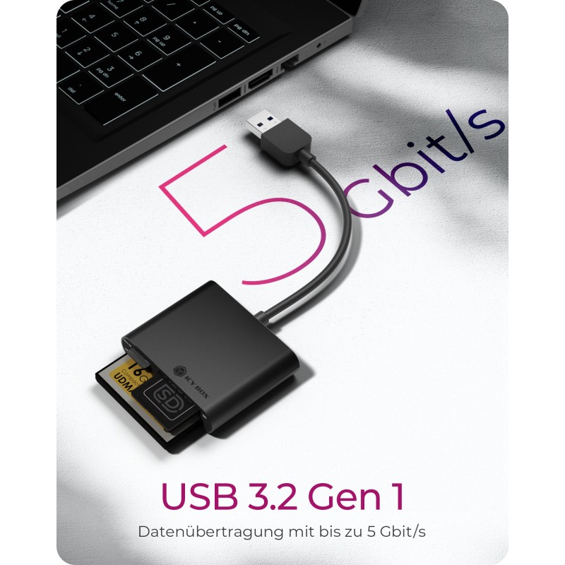 Buy ICY BOX IB-CR301-U3 USB 3.0 SD MicroSD CF Kartenleser - IB-CR301-U3 - Black,... in Cyprus, Nicosia, Limassol, Larnaka, Pafos